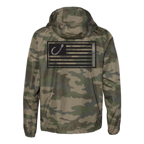 Woodland Hook Merica Windbreaker Addicted Fishing