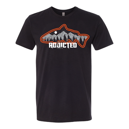 Angler Orange Fish Mountain T-Shirt