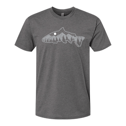 Mono-Chrome Fish Mountain T-Shirt