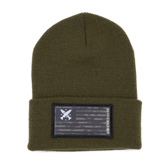 Steelhead Cross Flag Beanie