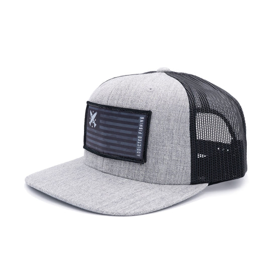 Steelhead Cross Flag Flatbill Trucker Hat