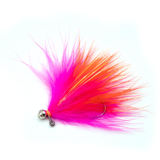 Chrome Crasher Fall Salmon Jig - Pink Rave - Nickel Head