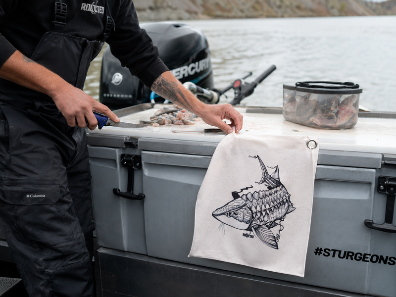 Load image into Gallery viewer, White Sturgeon Bait Towel