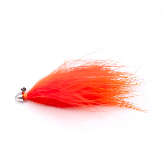 Chrome Crasher Fall Salmon Jig - Fire Shrimp - Tungsten Head