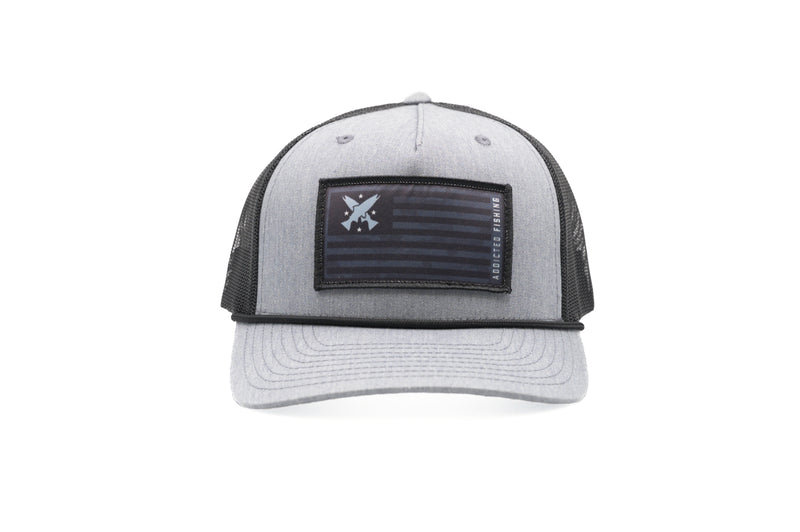 Load image into Gallery viewer, Steelhead Cross Flag Rope Trucker Hat
