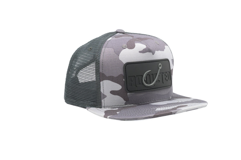 Load image into Gallery viewer, Snow Cap Flatbill Trucker