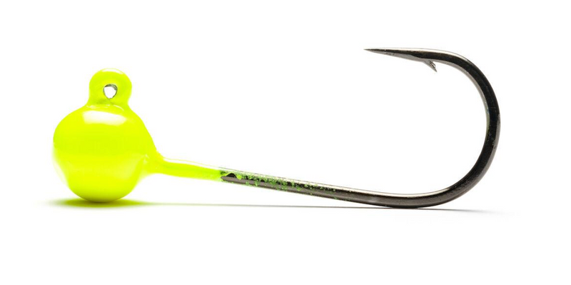 Load image into Gallery viewer, Addicted Micro Worm Jig Head (Chartreuse)