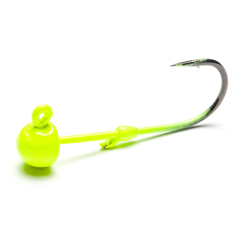 Load image into Gallery viewer, Chartreuse Addicted Worm Jig Head