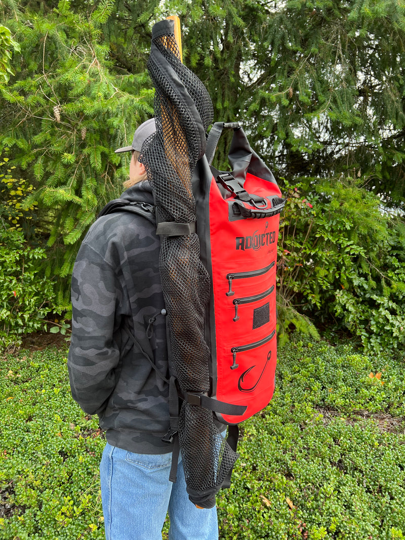 Load image into Gallery viewer, Red 40L Chrome Hunter Waterproof Backpack