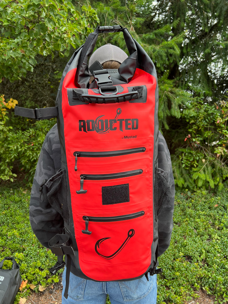 Load image into Gallery viewer, Red 40L Chrome Hunter Waterproof Backpack