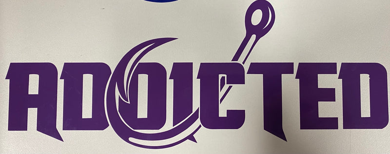 Load image into Gallery viewer, Addicted 10" Decal (CUSTOM COLOR)