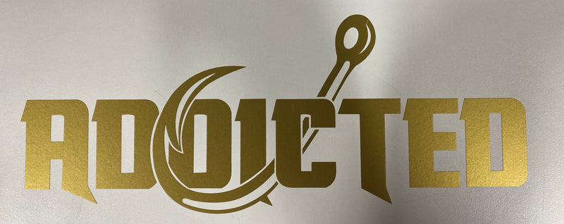 Load image into Gallery viewer, Addicted 10" Decal (CUSTOM COLOR)
