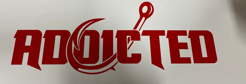 Load image into Gallery viewer, Addicted 10" Decal (CUSTOM COLOR)