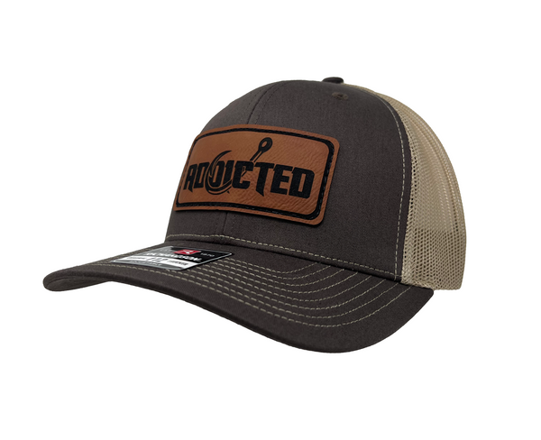 Addicted Classic Leather Patch Trucker – Addicted Fishing