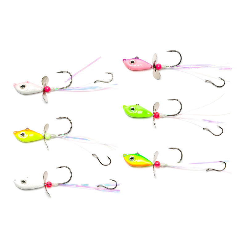 Load image into Gallery viewer, Pink/White Walleye Death Spinner