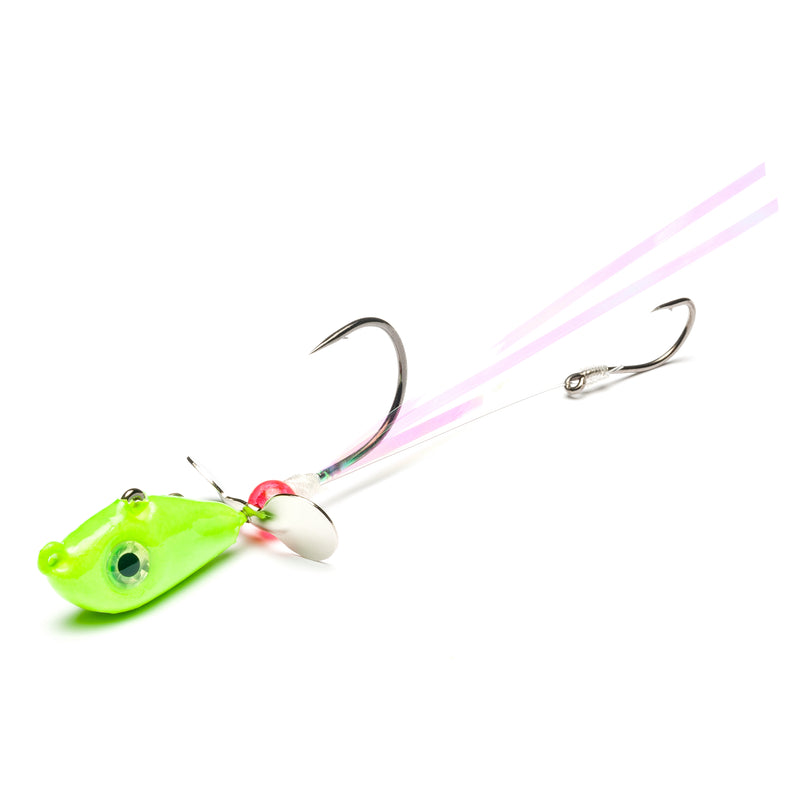 Load image into Gallery viewer, Limetreuse Walleye Death Spinner