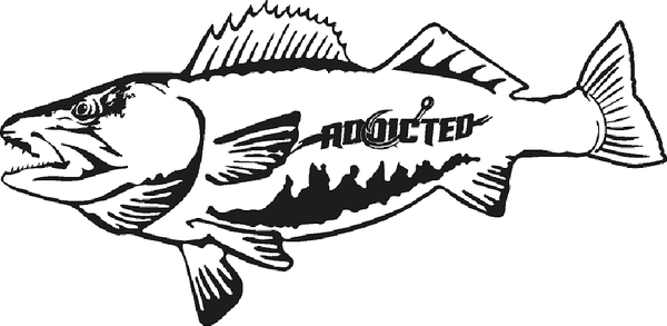 Walleye Decal Black – Addicted Fishing