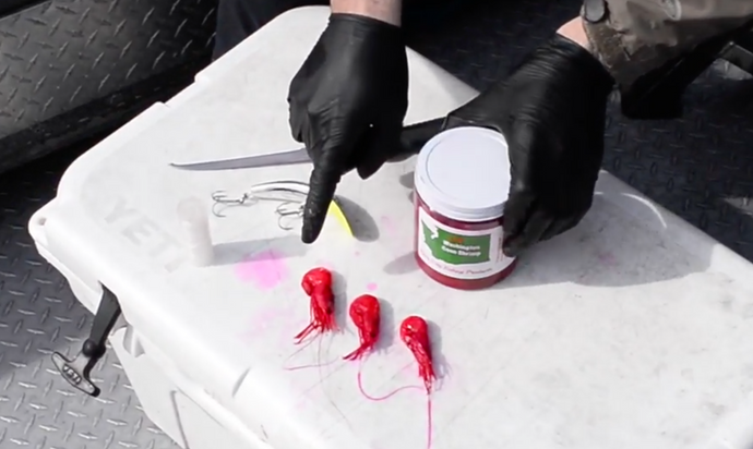 Wrapping Salmon Plugs with Coonshrimp or Prawn