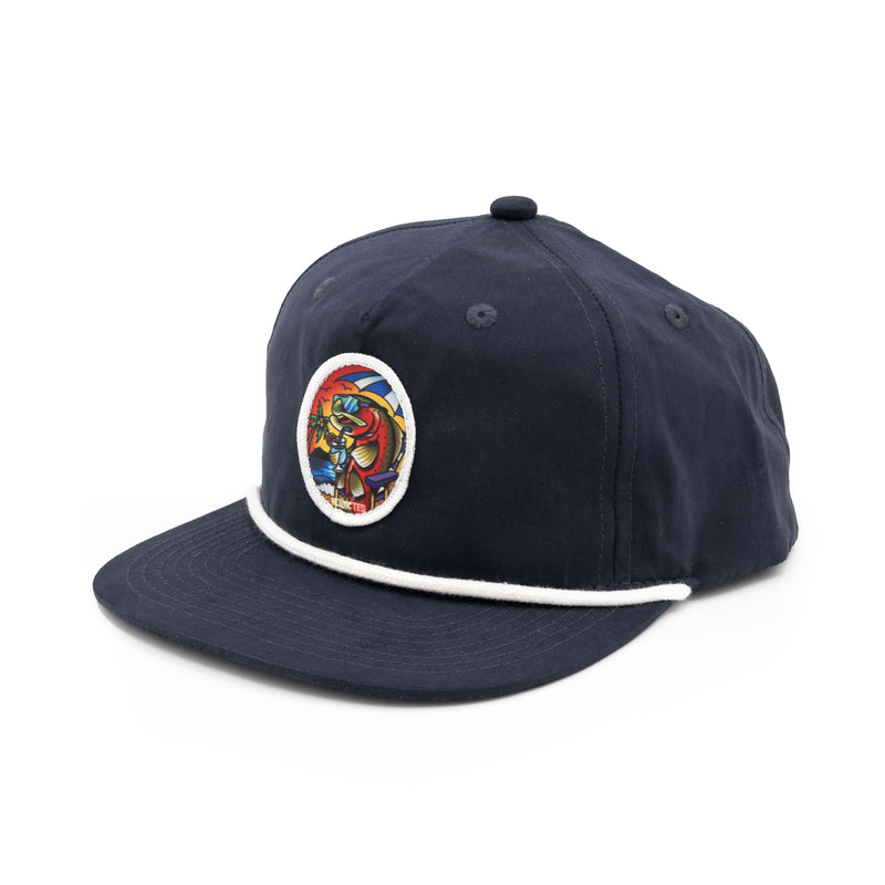 Load image into Gallery viewer, Steelhead Vacation Navy Rope Hat
