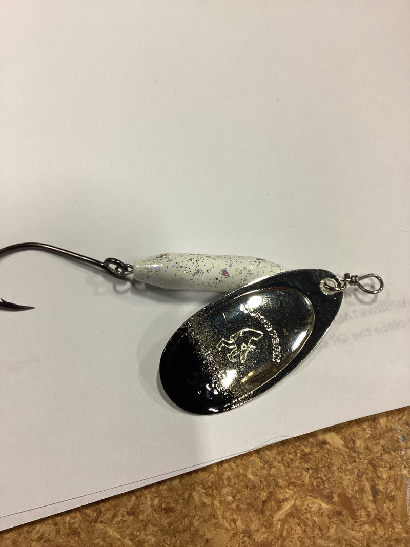 Load image into Gallery viewer, North Fork Lures "White Lightning" Limited Edition Spinner
