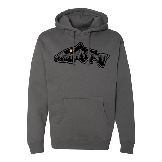 Starry Night Fish Mountain Hoodie