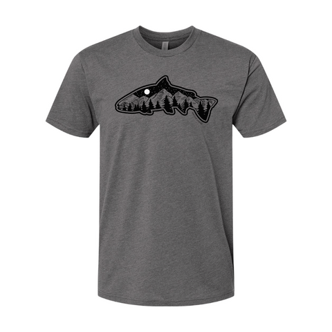 Gunmetal Grey Fish Mountain T-Shirt