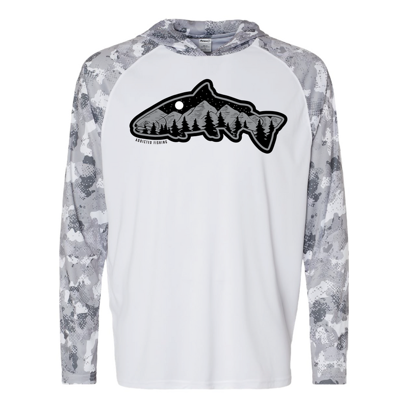 Load image into Gallery viewer, Silver Sky Fish Mountain Hooded UPF
