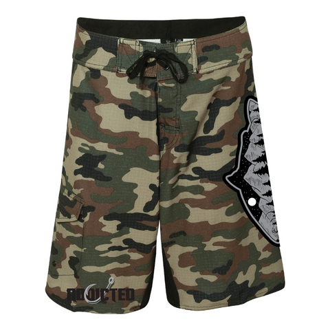 Fish Mountain Camo Board Shorts