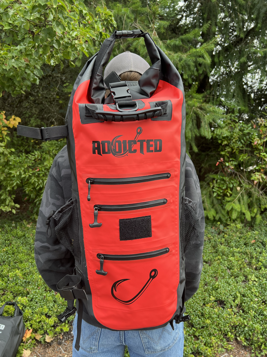 Red 40L Chrome Hunter Waterproof Backpack