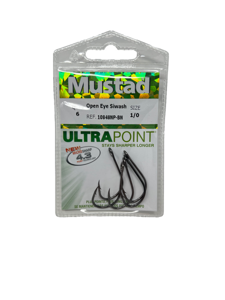 Mustad Open Eye Siwash Hook 1/0