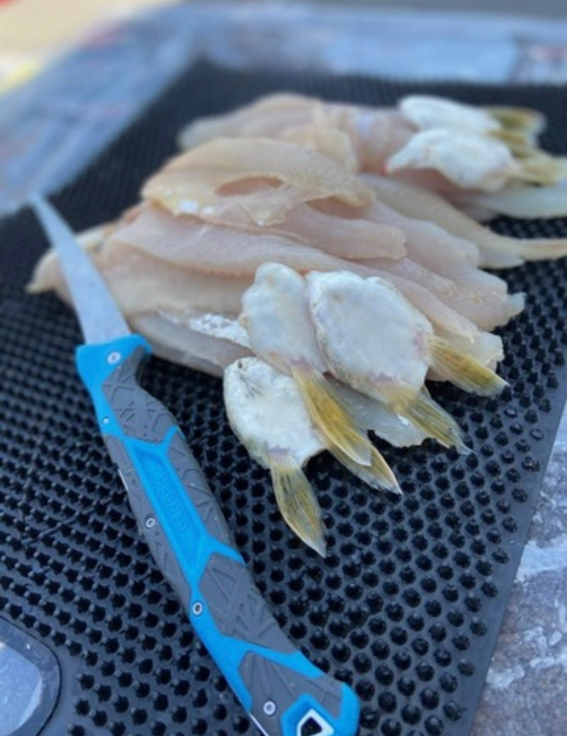 Load image into Gallery viewer, Black Fillet Away Fish Fillet Mat | Non Slip Fish Cleaning Mat

