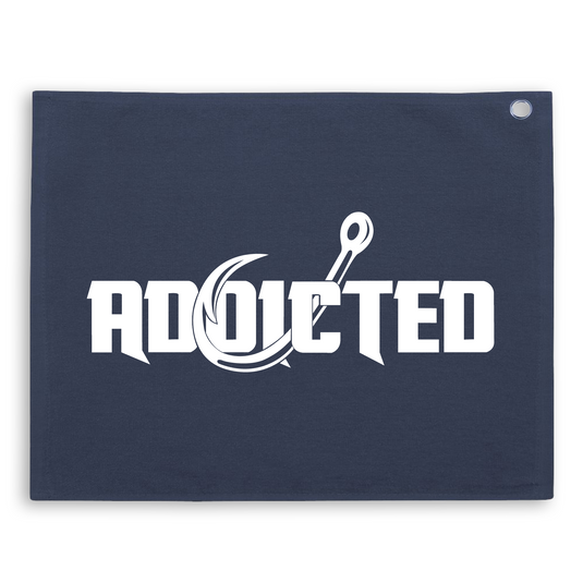 blank fishing towel with hook Addicted Bait Towel