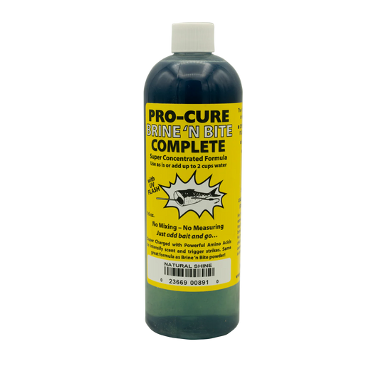 BRINE N' BITE COMPLETE LIQUID BAIT BRINE 31 OZ. - NATURAL SHINE