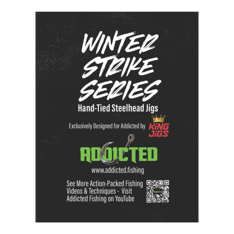 Load image into Gallery viewer, White/Red Winter Strike Series Steelhead Jigs
