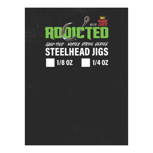 Black/Red Winter Strike Series Steelhead Jigs