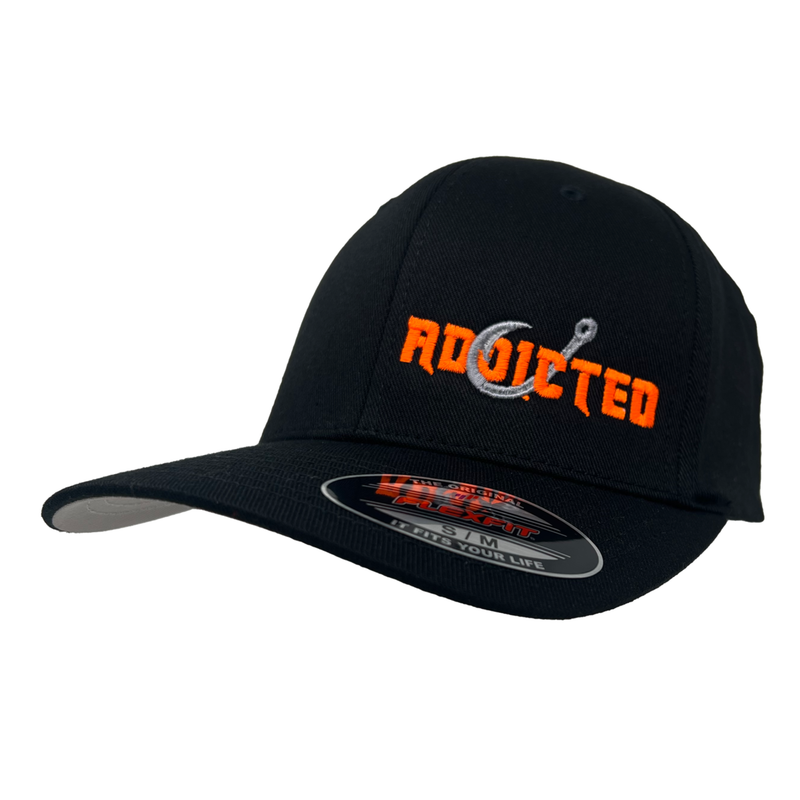 Load image into Gallery viewer, Addicted Black/Orange Flexfit
