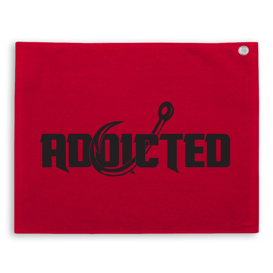 blank fishing towel with hook Addicted Bait Towel