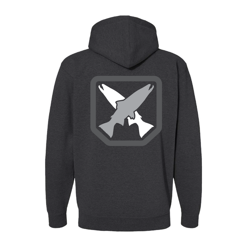 Load image into Gallery viewer, Steelhead Badge Zip Up Hoodie
