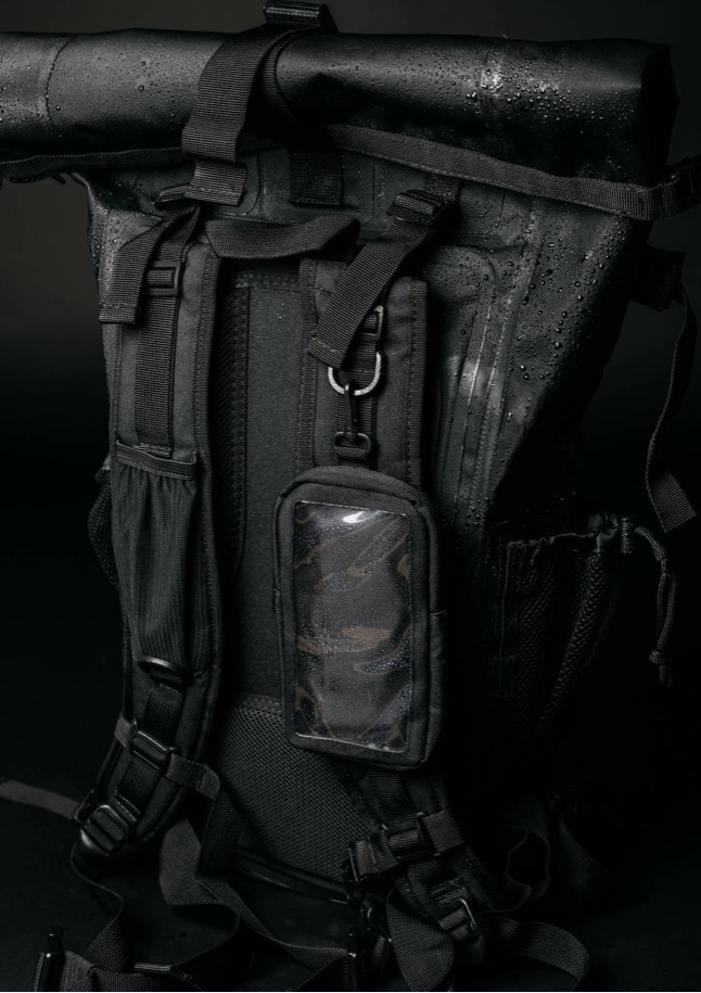 Load image into Gallery viewer, Black 40L Chrome Hunter Waterproof Backpack
