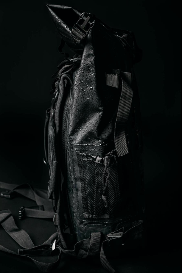 Load image into Gallery viewer, Black 40L Chrome Hunter Waterproof Backpack
