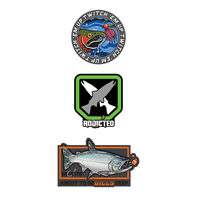 Fishing Addict Sticker Pack