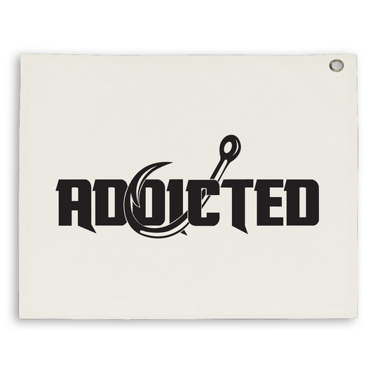 blank fishing towel with hook Addicted Bait Towel