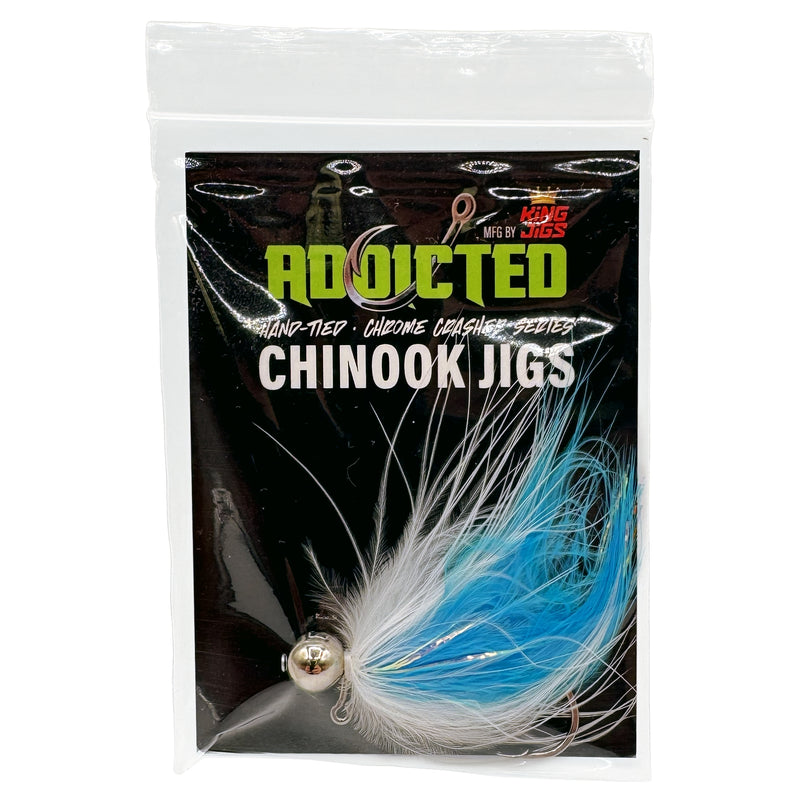 Load image into Gallery viewer, Chrome Crasher Salmon Jig - Frozen - Nickel Head
