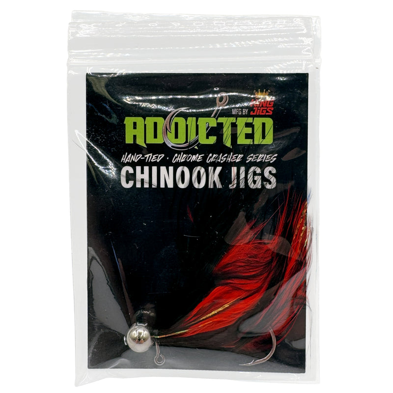 Load image into Gallery viewer, Chrome Crasher Salmon Jig - Nightmare - Nickel Head
