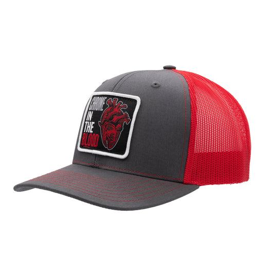 Chrome In The Blood Red Series Trucker Hat