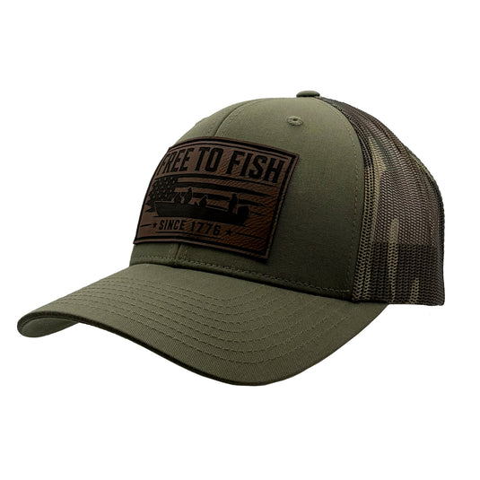 Free To Fish 250th Anniversary Military Camo Trucker Hat