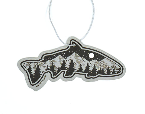 Fish Mountain Car Air Freshener - Forest Rain Scent