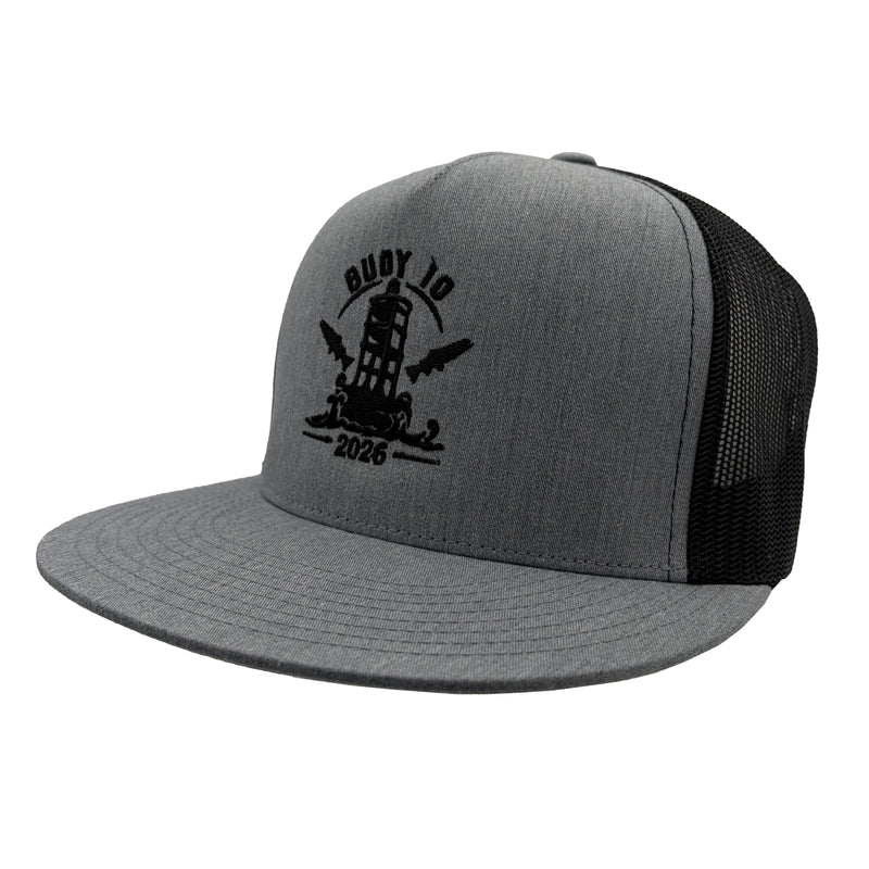 Load image into Gallery viewer, Buoy 10 Iron Tide Flat Bill Trucker Hat
