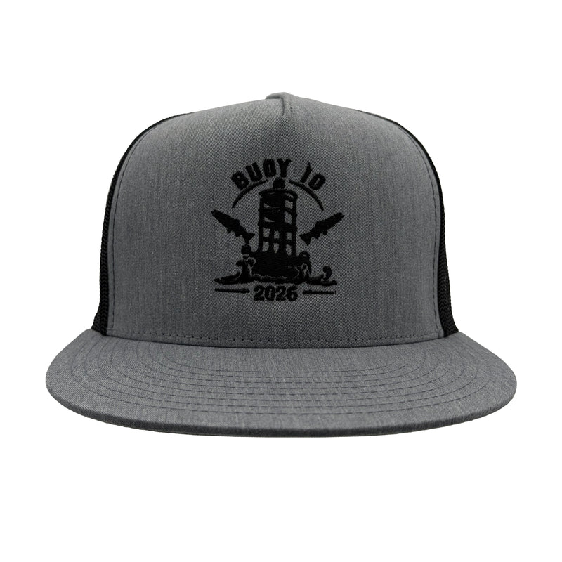 Load image into Gallery viewer, Buoy 10 Iron Tide Flat Bill Trucker Hat
