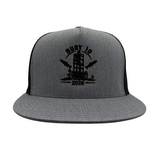 Buoy 10 Iron Tide Flat Bill Trucker Hat